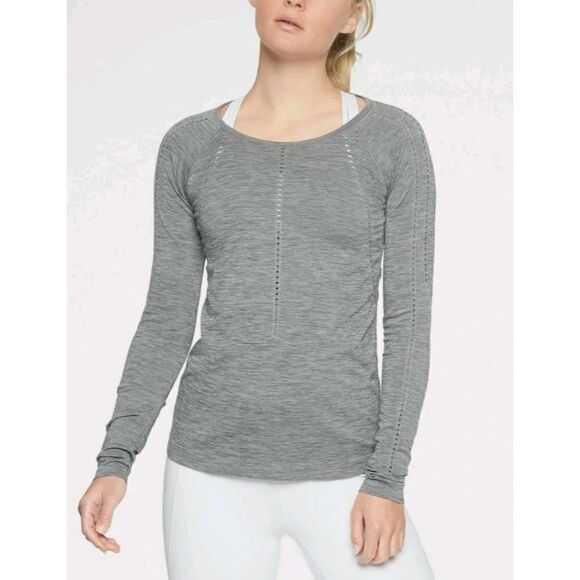 Athleta Foothill seamless laser cut long sleeve top M - Picture 1 of 9